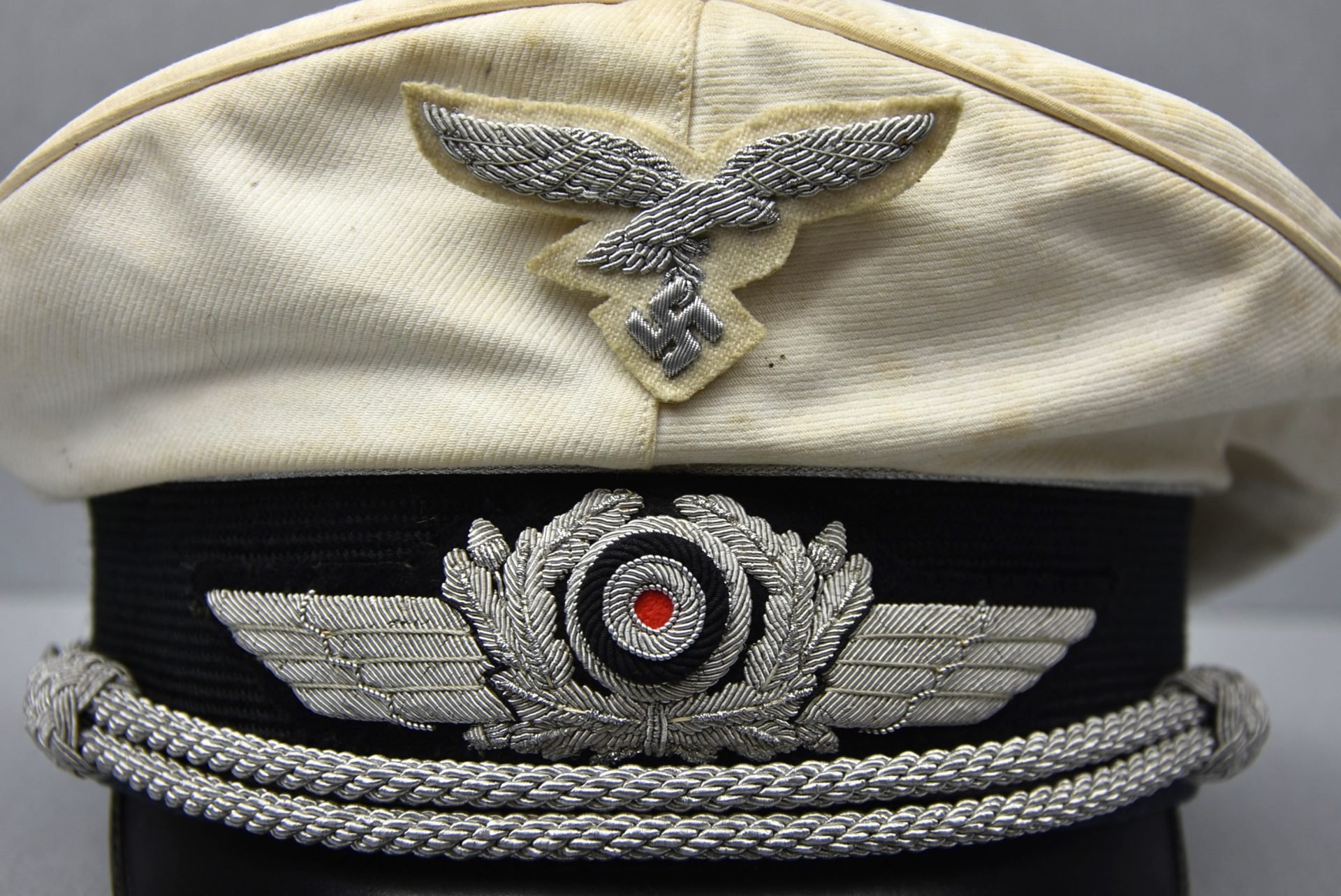 RARE Luftwaffe white topped officer summer visor cap by Clemens Wagner — image 9