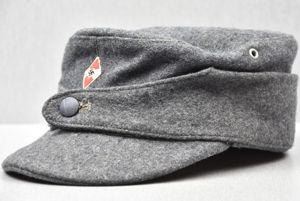 M43 Hitlerjugend 'Flakhelper' field cap with RBNr. and RZM tag