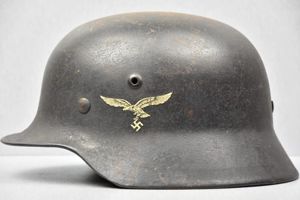 M40 Luftwaffe single decal steel helmet SE64