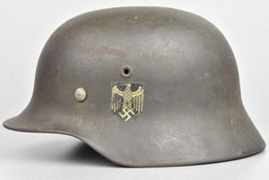 M40 army (Heer) single decal steel helmet EF64