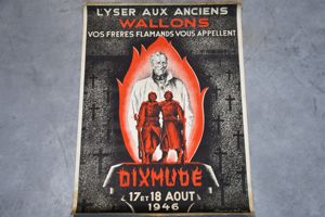 Belgian World War veterans remembrance gathering 'Lyser Aux Anciens' poster …