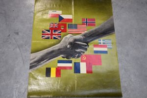 World War Two allied V-day poster 55×70 1945