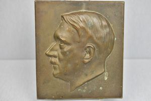 Bronze Adolf Hitler wall plaque