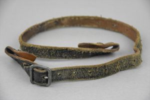 Mid war leather German helmet chin strap 1942