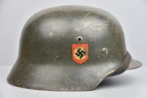 M35 Polizei double decal steel helmet NS66 1938