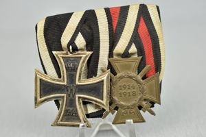 WW1 medal bar with Iron Cross 2nd class and Honor …