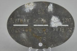 Luftwaffe dog-tag 3. Batterie schwere Flak Abteilung 130