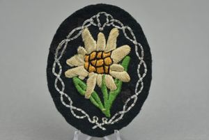Gebirgsjäger officer embroidered sleeve edelweiss