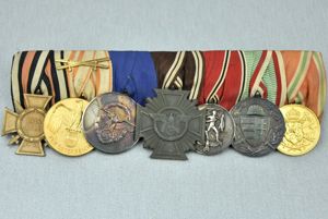 RARE WW1 & WW2 combined seven piece Austrian Polizei medal …
