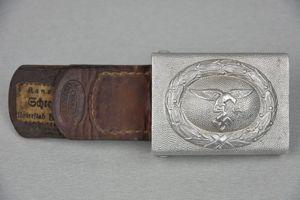 Early aluminum Luftwaffe belt buckle by A.D. Baumeister 1937 Flak-Rgt. …
