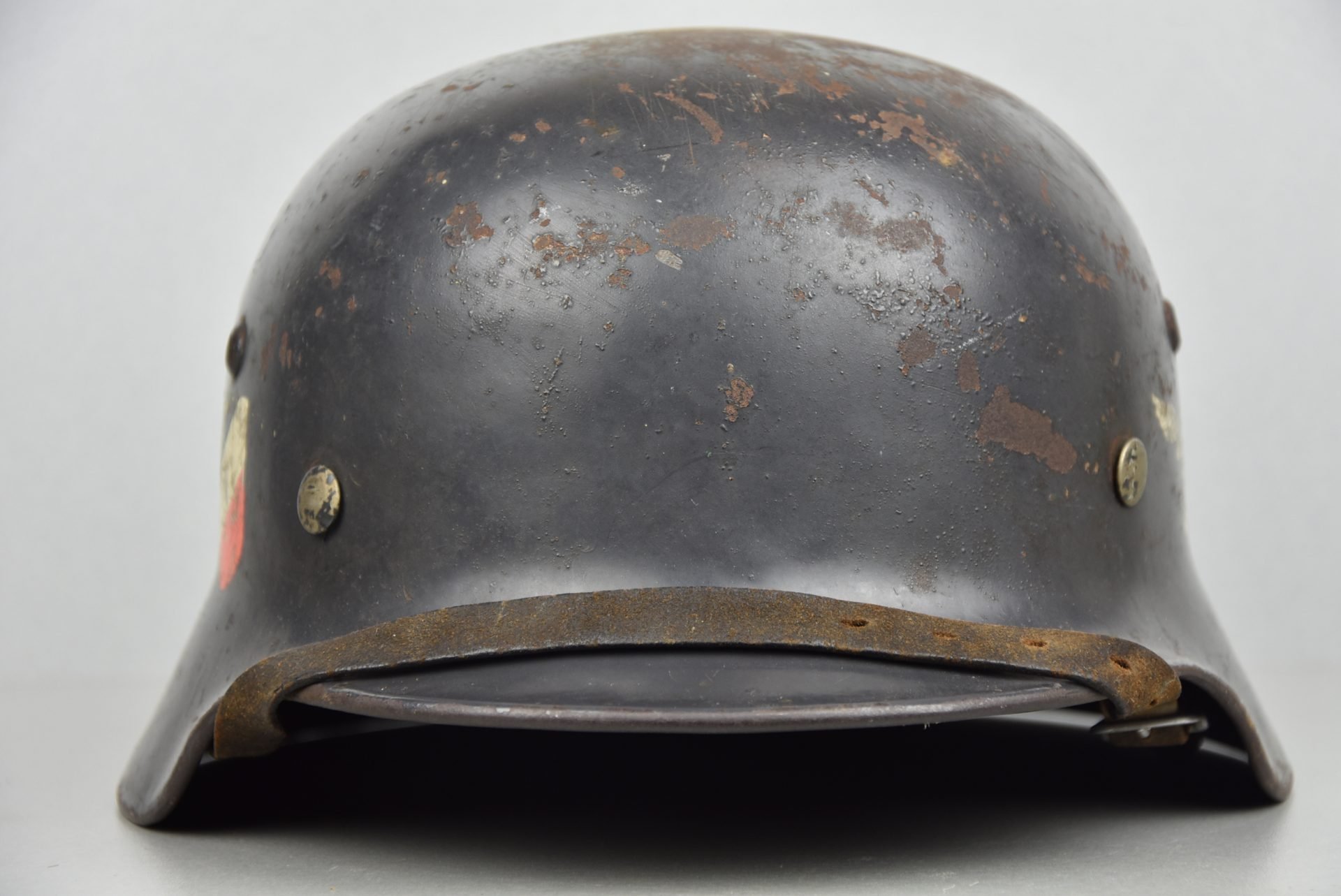 M35 Luftwaffe double decal steel helmet E.F.68 1938 — image 3