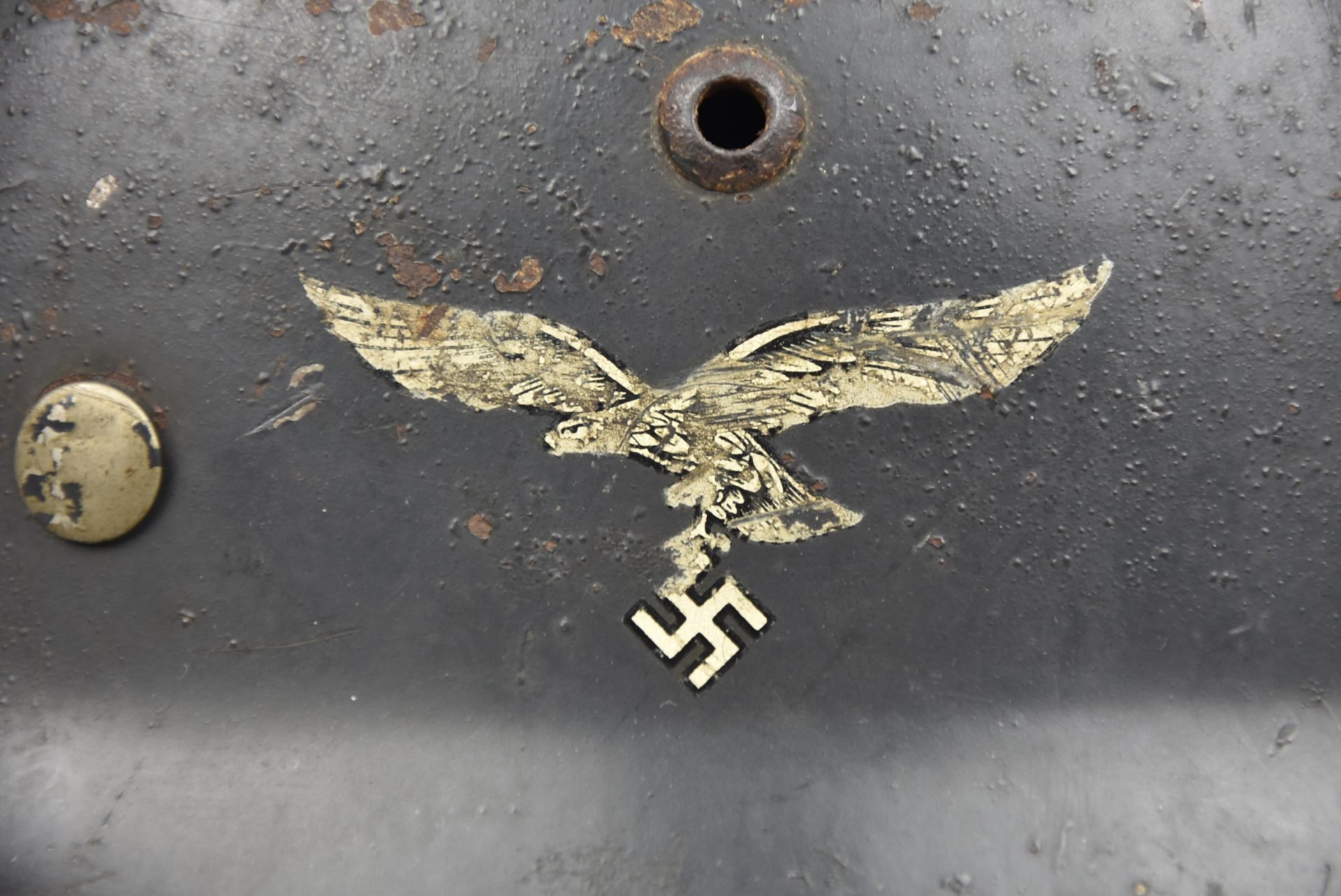 M35 Luftwaffe double decal steel helmet E.F.68 1938 — image 5