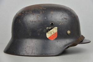 M35 Luftwaffe double decal steel helmet E.F.68 1938