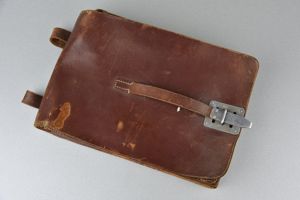Luftwaffe 'L.B.A' brown leather map case by C.Heinichen 1936 unit …