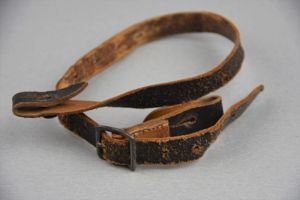 Late war leather German helmet chin strap