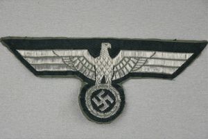 M38 army 'BeVo' silver officer flatwire breast eagle