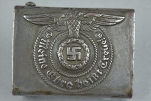 Steel Waffen-SS buckle by Assmann RZM 155/43 SS