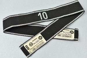 Allgemeine-SS officer Standarte 10 'Kaiserslauten' cufftitle with double rzm tags