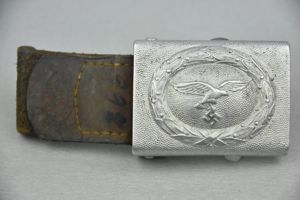 Luftwaffe alumium belt buckle by Werner Linker, Duisburg 1939