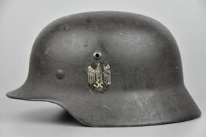 M35 army (Heer) single decal reissue steel helmet SE68 named