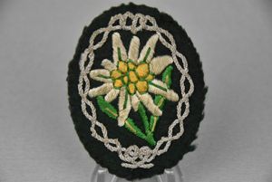 Gebirgsjäger officer embroidered sleeve edelweiss