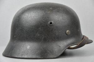 M40 Waffen-SS ex-single decal steel helmet ET62