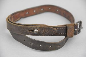 Luftwaffe LBA chocolate brown equipment strap 'Mantelriem' unit marked 'Gen. …
