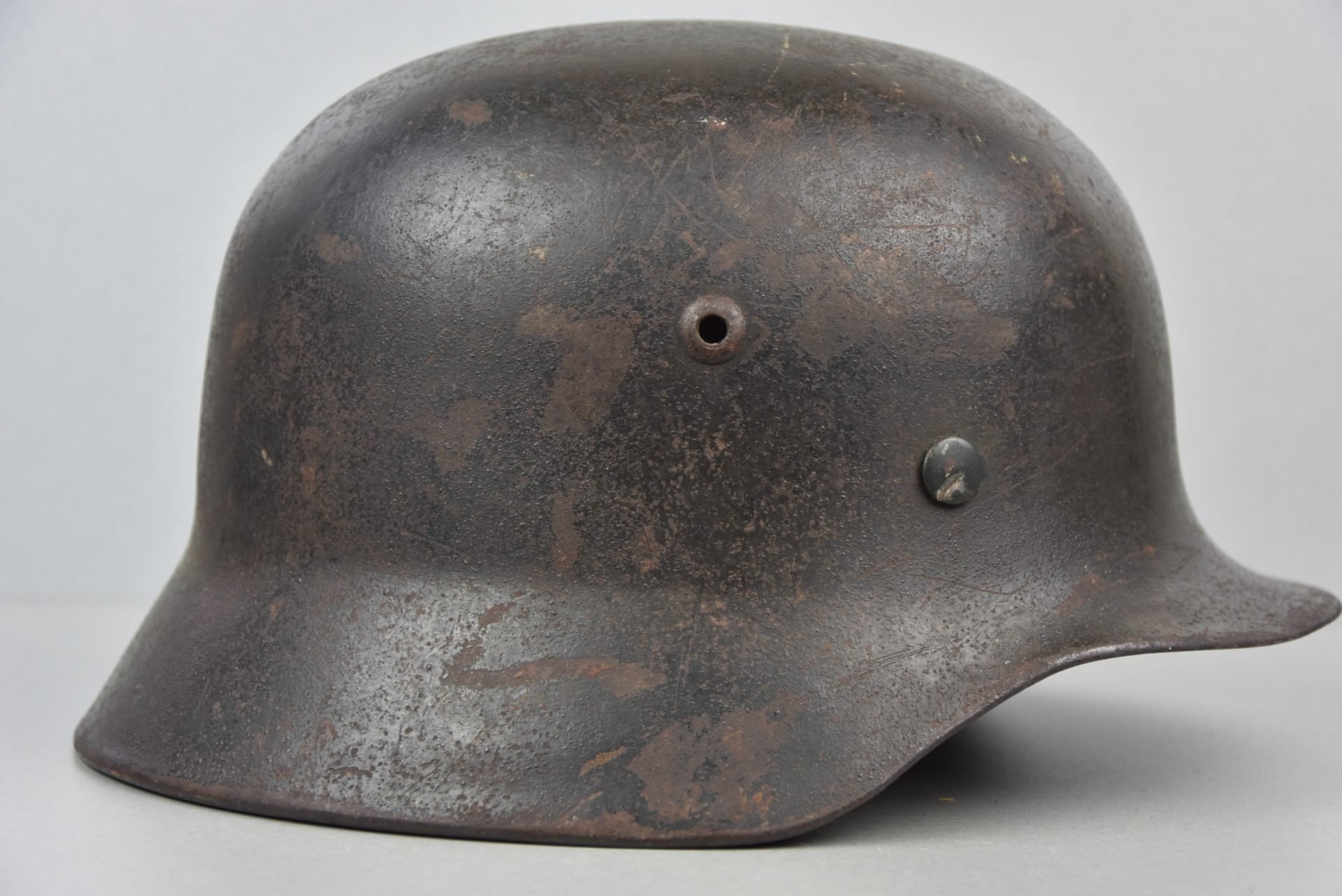 M35 army (Heer) reissue single decal steel helmet Q62 named — image 4