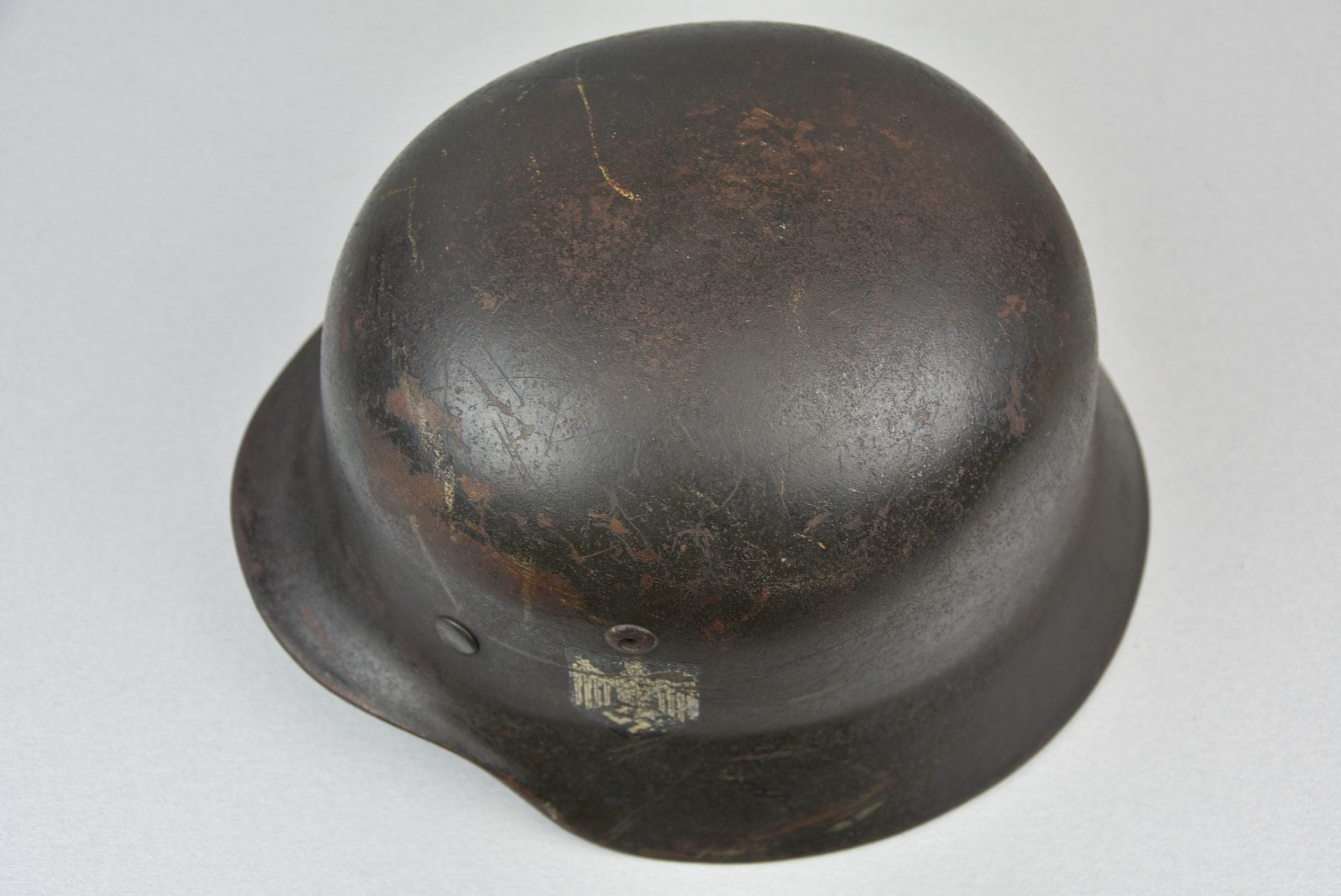 M35 army (Heer) reissue single decal steel helmet Q62 named — image 7