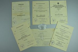 Interesting award document grouping of Alois Holleck, CCC, EK1, PAB… …