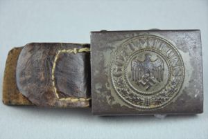 Army steel belt buckle by 'IKA' Julius Kremp 1941