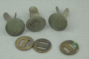 Set of 3 early apple green helmet split pins with …