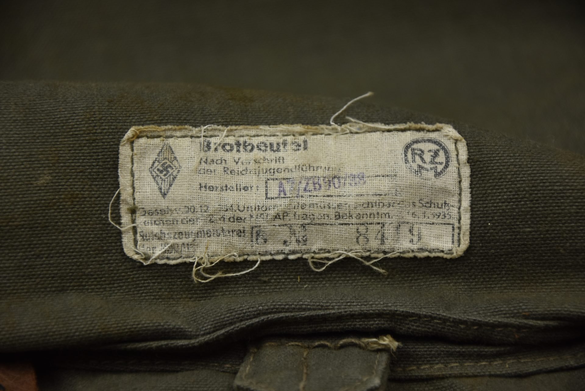 M31 Hitlerjugend RZM marked bread bag 1938 — image 5