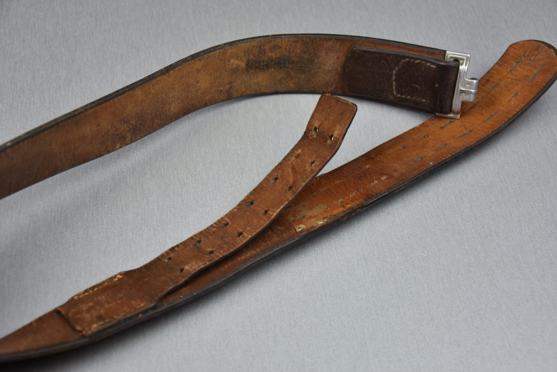 Early choclate brown Luftwaffe equipment belt — image 4