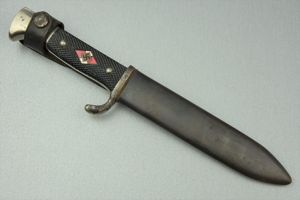 Transitional Hitlerjugend knife with motto by W.K.C. – RZM 7/42 …