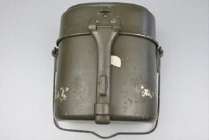 Early aluminum Waffen-SS mess kit by RZM M6/43/39
