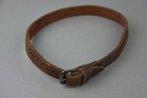 Luftwaffe chocolate brown equipment strap 'Mantelriem' L.B.A. 1936