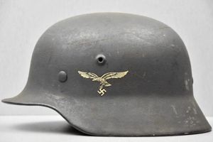 M40 Luftwaffe single decal steel helmet SE64