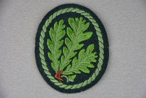 Army light infantry 'Jäger' embroidered sleeve badge