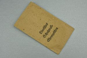 Westwall medal award envelope by Carl Poellath