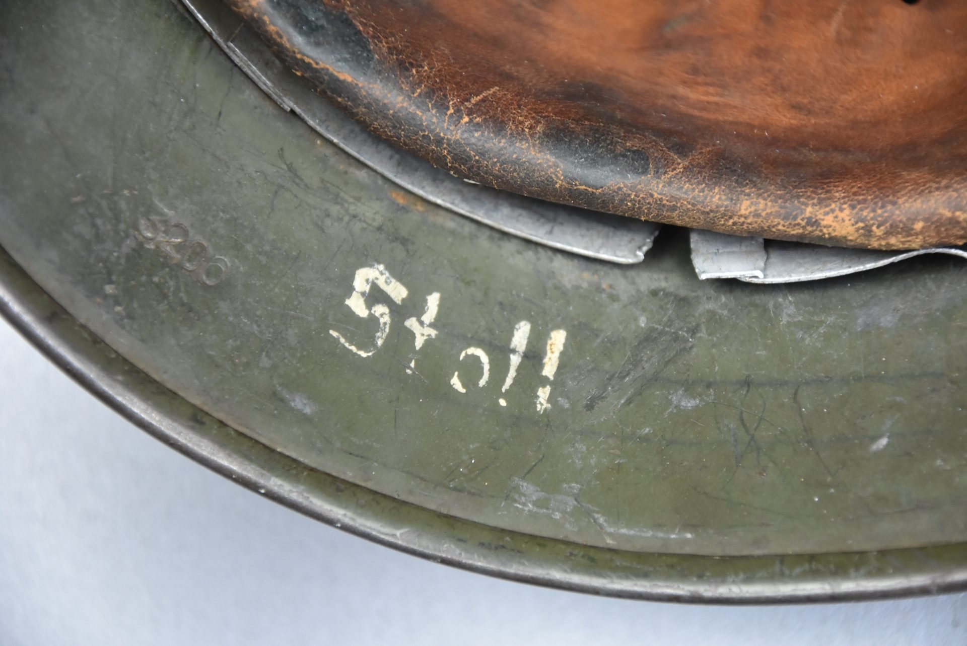 M35 Heer ex-double decal 'overpaint' steel helmet SE68 1937 — image 11