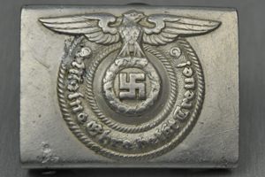 Waffen-SS aluminum belt buckle by SS 36/38 RZM