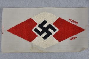 Hitlerjugend/BDM BeVo large sleeve or sports diamond with RZM tag