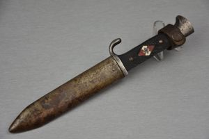 Transitional Hitlerjugend knife by C.D. Schaaff RZM M7/56 1938