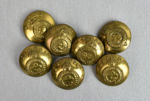 7 WWII Canadian brass buttons