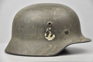 M40 Waffen-SS single decal steel helmet Q64