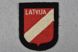 Latvian Volunteer Waffen-SS Legion 'Lettische SS-Freiwilligen-Legion' arm shield