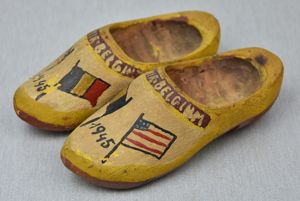 Local made souvenir 'Klompen' clogs for American liberators Belgium