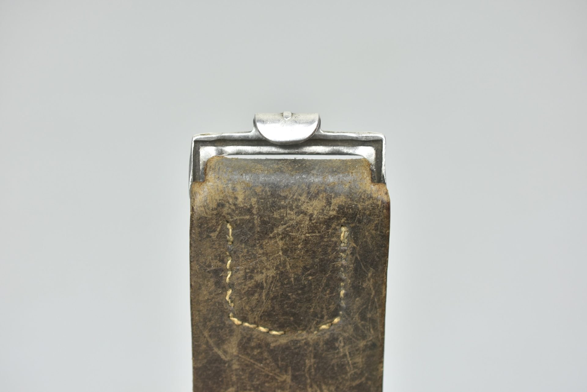 Early Wehrmacht leather equipment belt with aluminum hook 1939 — image 13