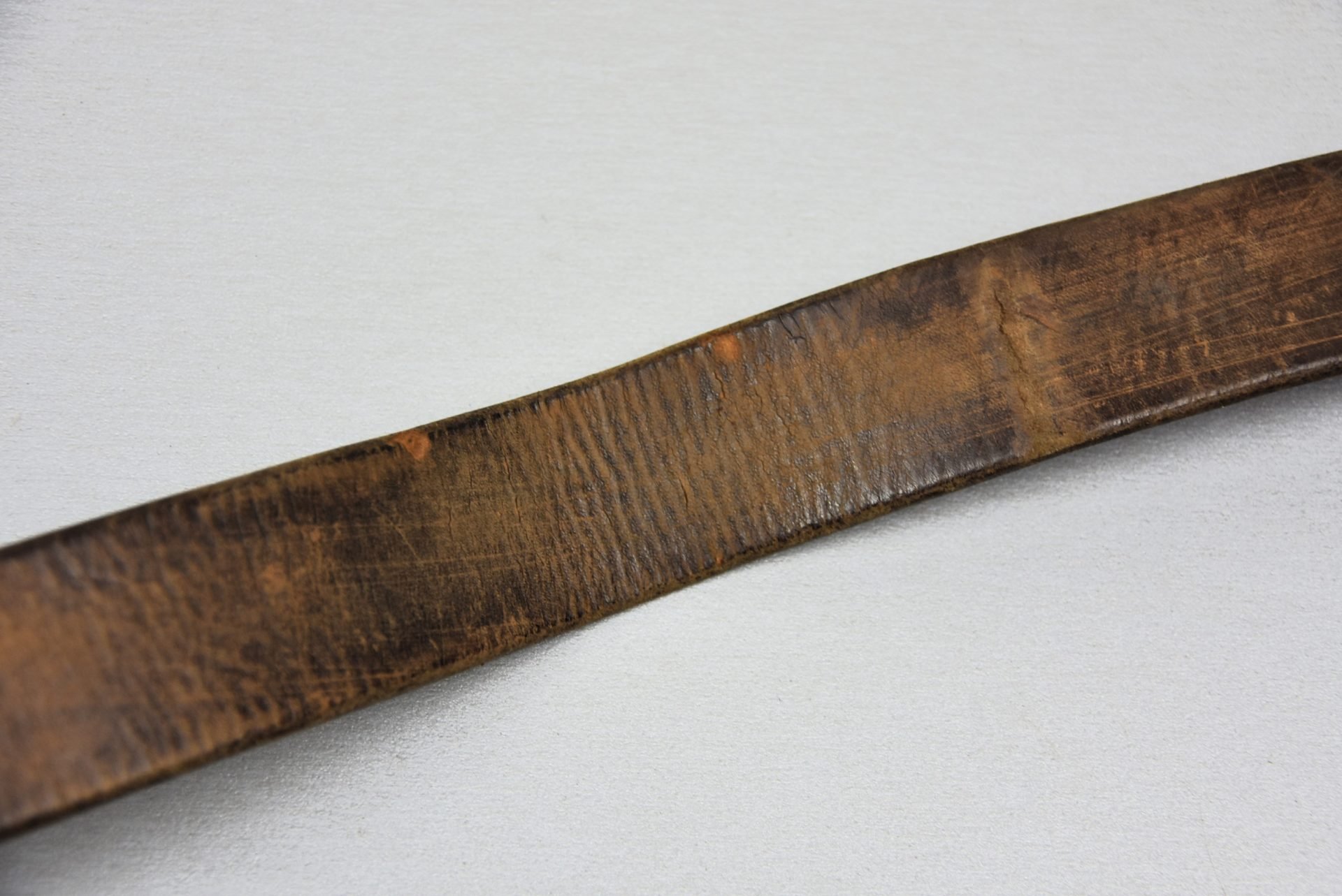 Early Wehrmacht leather equipment belt with aluminum hook 1939 — image 5